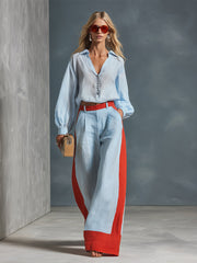 Stylish Casual Blue Striped Shirt