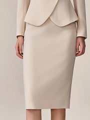 【24-hour shipping out】High-End Fashion Temperament Lapel Beige Suit