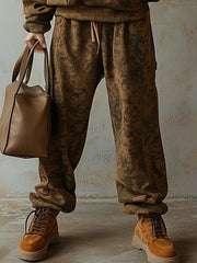 【24-hour shipping out】Fashion Retro Hooded Camouflage Sweatshirt and Leggings Two-piece Suit